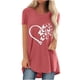 thumbnail image 1 of Pntutb Mujeres Moda Casual Impresión Camisas Manga Corta Suelta Tee tops Túnica Blusa Pntutb Pntutb-8145, 1 of 4