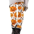 thumbnail image 2 of Halloween Leggings for Women Spooky Pumpkin Trick or Treat Print Festive Holiday Party Casual Soft Slim Stretch Pants Daily Party Outfits, 2 of 5