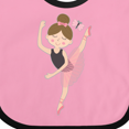 thumbnail image 4 of Inktastic Ballet Dancer for Little Girls Girls Baby Bib, 4 of 4
