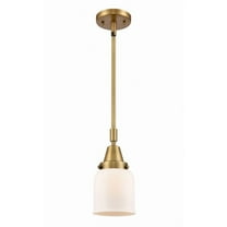 447-1S-BB-G51-Innovations Lighting-Bell - 1 Light Stem Hung Mini Pendant In Industrial Style-11.13 Inches Tall and 5 Inches Wide-Brushed Brass