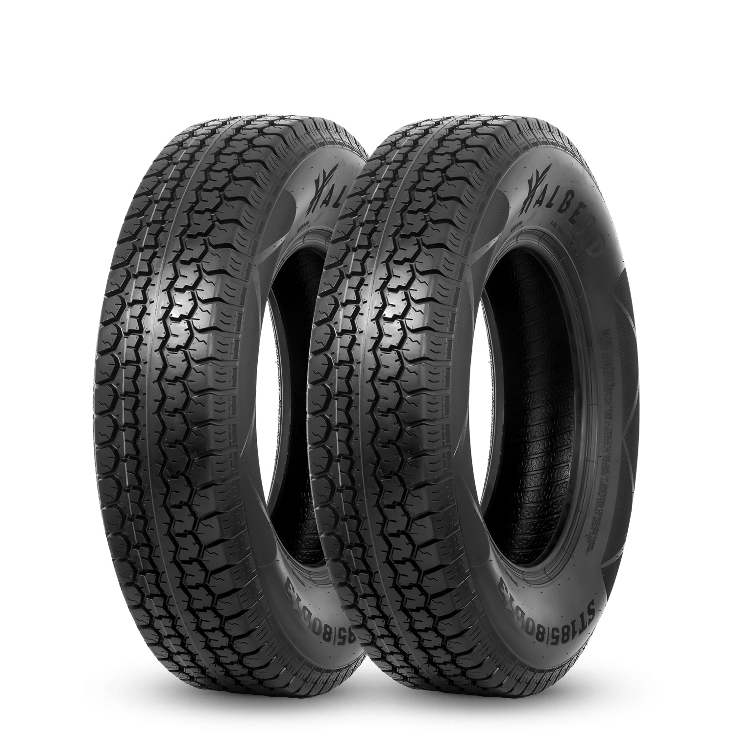 2-Pack Trailer Tires & Wheels – 13" Rims, 5 Lug On 4.5", ST175/80D13 6PR – MERXENG