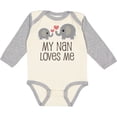 thumbnail image 3 of Inktastic My Nan Loves Me Grandchild Boys or Girls Long Sleeve Baby Bodysuit, 3 of 5