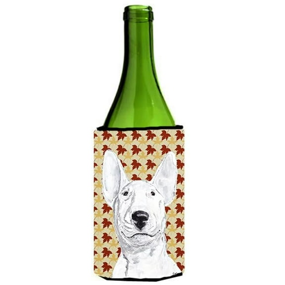 Bull Terrier Fall Leaves Wine bottle sleeve Hugger