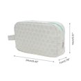 thumbnail image 2 of Unique Bargains 1 Pc Fashionable Rectangle Dots Makeup Bag for Travel Large White Blue Polyester, 2 of 6