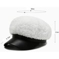 thumbnail image 2 of CoCopeaunts Newsboy Hats for Women Autumn Winter Hat Lady Fleece Octagonal Newsboy Cap Artist Painter Beret Hat, 2 of 7