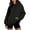Black, variant on Women's Oversized Fleece Hoodie Comfy Loose Fit Pullover Sweatshirt Fall Winter Clothes