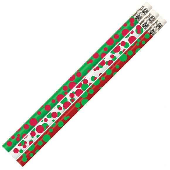 Dots Of Christmas Fun Pencil, Pack Of 12