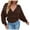 Coffee, variant on Plus Size Sweater Tops On Seasonal Women's V-Neck Winter Pearl Solid Long Sleeve Pullover Tops Sweaters Coffee 4(S)