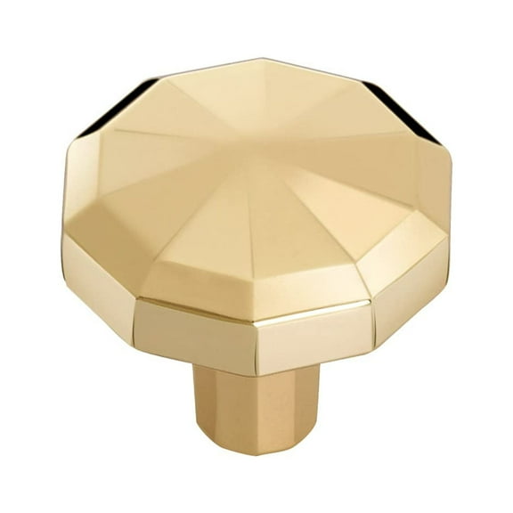 Utopia Alley 10pcs Hanover Cabinet Ring Pull Knob - Decorative Cabinet Drop Pull Knobs for Cabinets and Drawers - Vintage Cabinet Hardware with Hand Finished Polished Gold - Pull Knobs 1.2"