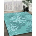 thumbnail image 2 of Ahgly Company Indoor Round Patterned Light Sea Green Area Rugs, 7' Round, 2 of 6