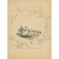 thumbnail image 2 of Albert Louis Dammouse 15x18 Black Ornate Wood Framed Double Matted Museum Art Print Titled - Design for Board of the Model "Square" with Four Geese (C. 1875 - C. 1880), 2 of 5