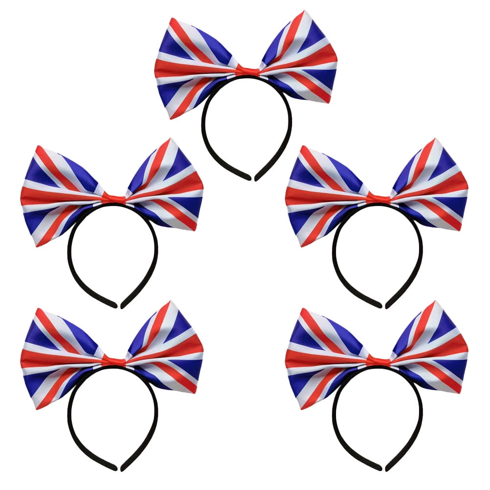 Frcolor British Flag Headband Bow Headdress Hair Patriotic Uk