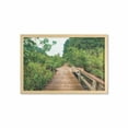 thumbnail image 1 of Forest Wall Art with Frame, Wood Bridge Around Mangrove Forest Thapom Krabi Thailand Natural Landscape, Printed Fabric Poster for Bathroom Living Room, 35" x 23", Pale Brown Green, by Ambesonne, 1 of 2