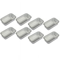 8Pcs Aluminum Alloy Loaf Tin Rectangular Non-Stick Bread Mould Bread Loaf Pans Kitchen Dining Bar Supplies