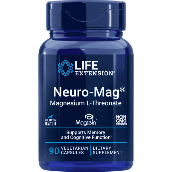 (4 Pack) Life Extension Neuro-Mag Magnesium L-Threonate 90 vegetarian capsules