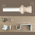 thumbnail image 5 of Modern Boho Style Single Curtain Rod Set with Round Carved Finial,36-72 inch, Standard Single White Drapery Rod for 1 Pack, 1-1/8 inch diameter, Adjustable Length, 5 of 5