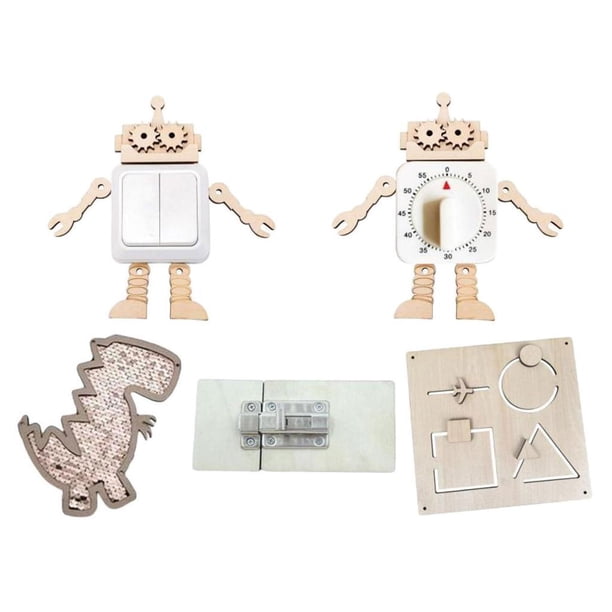 Tablero Ocupado Montessori De 5 Uds., Accesorios De Bricolaje, Material De Aprendizaje Para Y Niñas