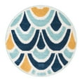 thumbnail image 3 of Unique Loom Belize Outdoor Collection Area Rug - Dangriga (3' 3" Round Blue/Orange), 3 of 7
