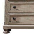 thumbnail image 3 of Benjara Transitional Wooden 5 Drawer Chest with Round Knob and Bun Feet- Brown, 3 of 5