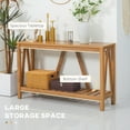 thumbnail image 4 of HOMCOM Table Console Style Ferme avec Tablette de Rangement Anti-Basculement pour Entrée, 4 of 10