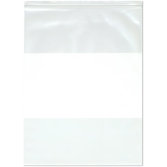 Plymor 18" x 24" (Pack of 50), 4 Mil Heavy Duty White-Block Zipper Reclosable Plastic Bags