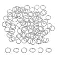 thumbnail image 1 of Unique Bargains Open Jump Rings 100Pack 8mm O-ring Connectors for Jewelry Making, White Gold, 1 of 5