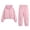Pink, variant on Kids Stand Collar Set, Long Sleeve Zipper Coat & Pants, Leisure Two-Piece Outfit For Children Pink 14-15Years