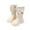 White, variant on Puntoco Girls Knee High Fashion Boot Zip Up Boot Fall and Winter Zipper High-Top Leather Boots Winter Snow Boots for Kids White 2(36)