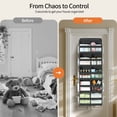 thumbnail image 3 of LazySpin Over the Door Organizer 5 Tiers, Extra Large Behind Door Storage of 10 Compartments, Over the Door Storage, Door Hanging Organizer for Closet, Diaper Organizer, Toy Storage, Black, 3 of 9