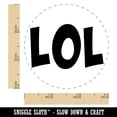 thumbnail image 2 of LOL Laughing Fun Text Self-Inking Rubber Stamp Ink Stamper - Green Ink - Small 3/4 Inch, 2 of 7
