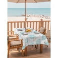 thumbnail image 2 of Outdoor Tablecloth with Umbrella Hole for Patio/Picnic/Party/Camping, Turquoise Coastal Waterproof Table Cloth Rectangle Table Cover Washable, Summer Beach Ocean Coral Conch Shell (54"x 80"), 2 of 8