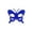 A002- Blue, variant on Butterfly Mask Glitter Masquerade Eye Mask 6 Inch Blue Glitter Mask for Masquerade Party Halloween Accessory Themed Event Party Fancy Dress Mask, 1 Pack