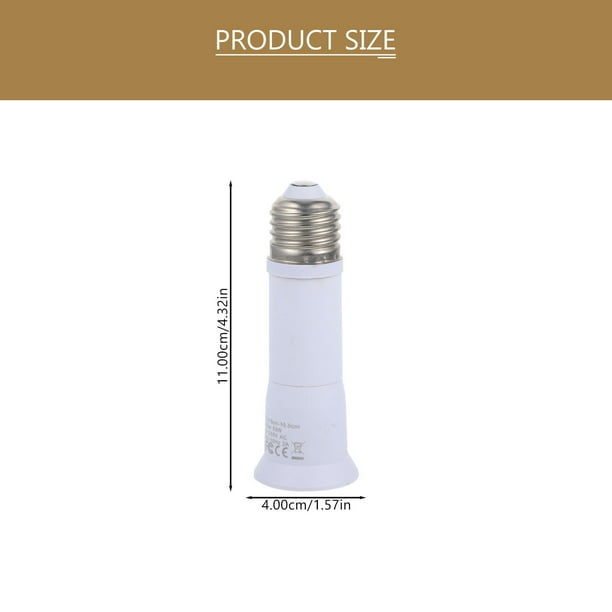 2pcs Bulb Socket Extender Telescopic Light Bulb Extension Socket E27