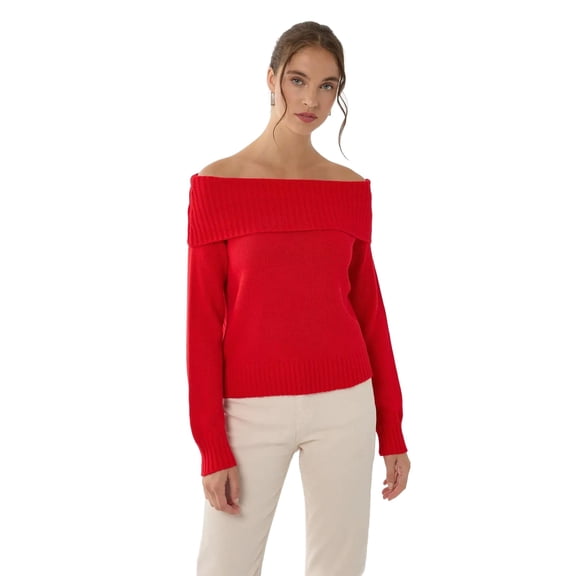 Off Shoulder Knit Sweater