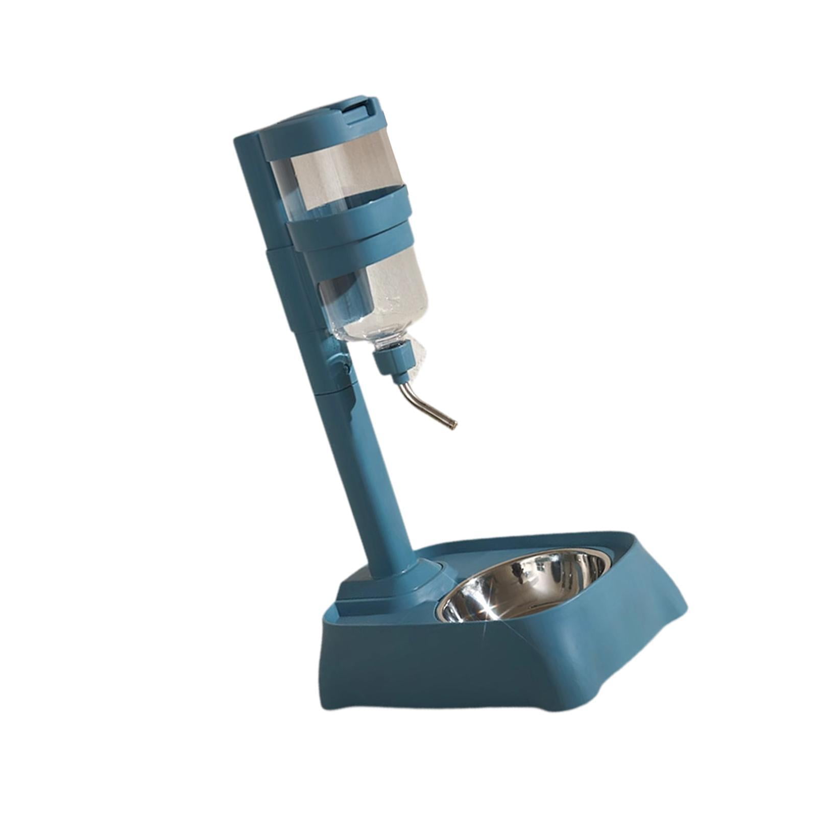 Serenable Pet Feeder Waterer Cat Dog Bowl Feeding Station Multifunctional Automatic Food Feeder Water Bottle Stand for Small Animal Cat blue