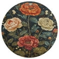 thumbnail image 3 of Boho Vintage Floral Round Rugs -Washable Non-Slip Small Round Area Rug Throw Soft Circle Rugs for Bedroom, Modern Print Indoor Carpet for Entryway Sofa Living Room, 3 of 6