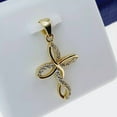 thumbnail image 3 of 1Ct Round Cut Lab Created Diamond Cross Pendant Necklace 14k Yellow Gold Plated, 3 of 3