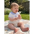 thumbnail image 6 of BemeyourBBs Newborn Baby Girl Boy Summer Clothes Baby Girls Boys 1st First Birthday Outfit 0 6 12 18 Months Bubble Romper Short Sleeve Cupcake Horse Embroidered Plaid Doll Collar Bodysuit Playsuit, 6 of 9