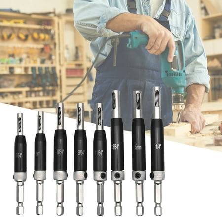 

Joernso 9/17Pcs Center Drill Bit Hex Handle Position Imperial High Hardness Drilling Bit Set for Woodworking