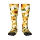 thumbnail image 1 of Fotbe Yellow Polka Dot Sunflower Calcetas Divertidas Estampadas para Hombre y Mujer, Calcetas de Algodón hasta la Rodilla para Caminar, Correr, Enfermería y Embarazo, 1 of 6