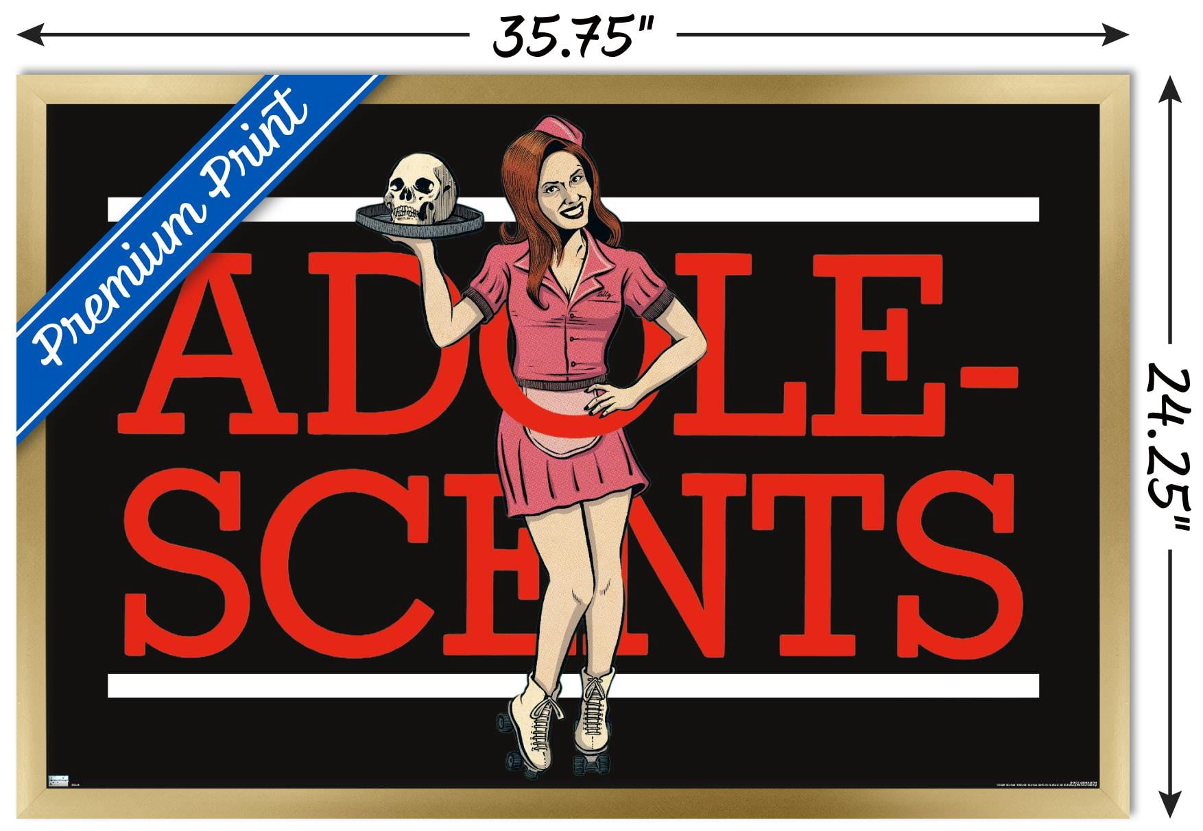 Adolescents - Logo Wall Poster, 22.375" x 34", Framed