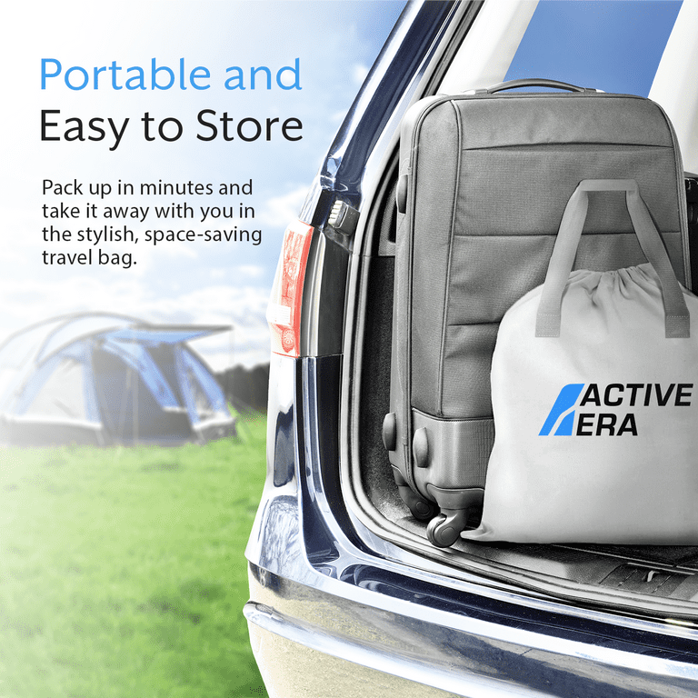 Active Era Cama de aire de lujo para camping con bomba recargable USB,  colchón de aire inflable de tamaño individual con almohada integrada, bolsa  de
