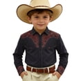 thumbnail image 5 of CAIXIA Kid Toddler Boys Cowboy Shirts Western Retro Button-Down Shirt Rodeo Party Long Sleeve Tops with Pockets Clothes, 5 of 5