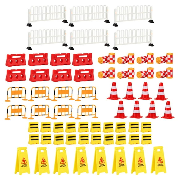 Baby Traffic Sign Construction Traffic Signs Playset Gift 62 Mini Road Signs