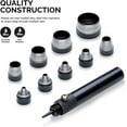 thumbnail image 2 of LAICAIW 02614A Ensemble d'Outils de Perçage Interchangeables pour Grands Trous Creux, 10 Pcs, Fabricant de Joints, Ensemble de Perçage de Joints Robuste, Comprend Étui de Transport pour Outil de Perçage, Ensemble de Perçage en Cuir, 2 of 7