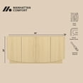 thumbnail image 4 of Ardea Contemporary 60" Sideboard in Natural Oak (4-Door), 4 of 10