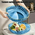 thumbnail image 4 of Sulgyt Crystal Bowl Plastic Transparent Dried Fruit Dish, Snack Candy Plate, Salad Bowl, Home Storage Tray Decor (Blue), 4 of 6