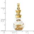 thumbnail image 3 of FB Jewels 14K Yellow Gold 3D Gold Leaf In Bottle Pendant, 3 of 5