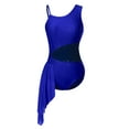 thumbnail image 3 of iEFiEL Womens Figure Skating Ballet Gymnastics Leotard Sleeveless Rhinestones Modern Lyrical Dance Bodysuit Royal Blue XXL, 3 of 7