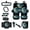 Cute Panda Moon, variant on Jeiento Blue Marble Print Auto Accessories Set Car Seat Covers Car Steering Wheel Cover Seatbelt Shoulder Pad Trash Can Rear View Mirror Protector Handbrake Cover Set Car Armrest Cover Coasters